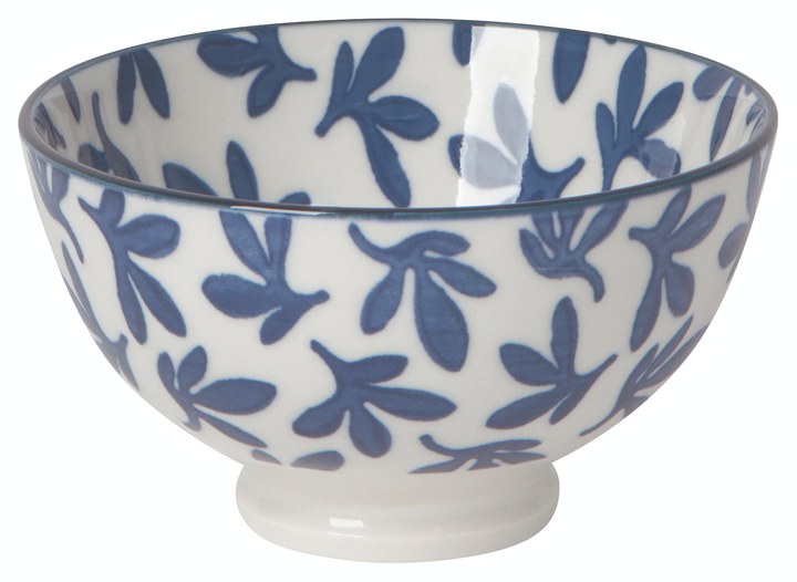 Blue Floral Stamped Bowl