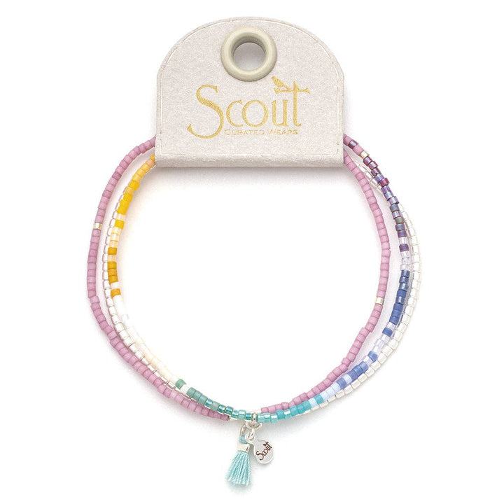 Beaded Bracelet Trio - Bright Multi/Silver