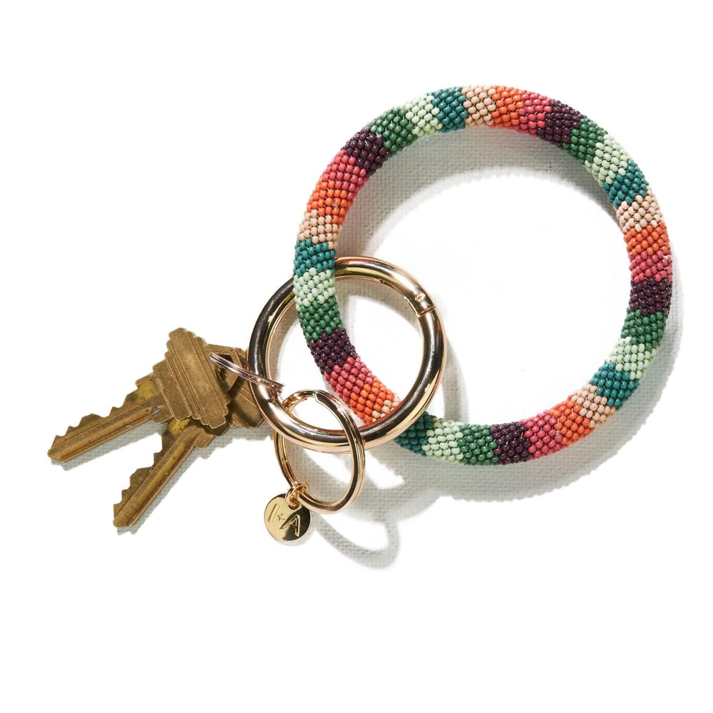 Beaded Key Ring by Ink + Alloy - Merry Piglets