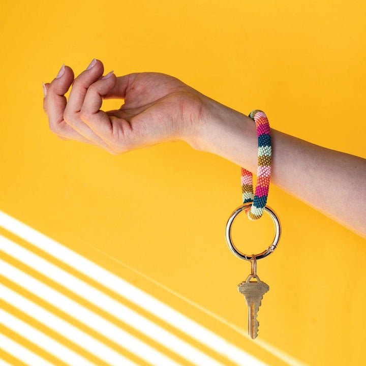 Beaded Key Ring by Ink + Alloy - Merry Piglets