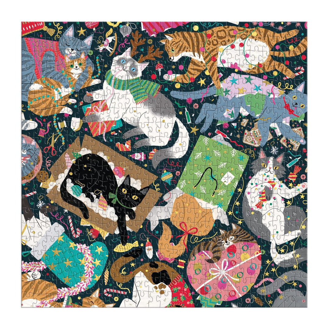 Catmas Chaos 500 Piece Puzzle