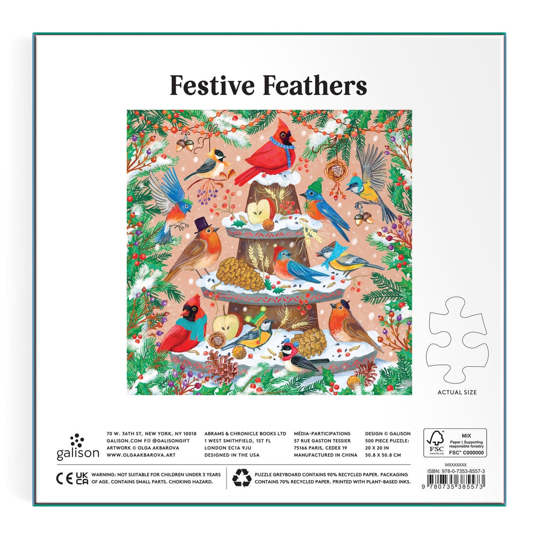 Festive Feathers 500 Piece Puzzlem