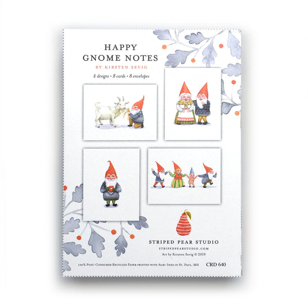 Happy Gnome Notes Notecards - Merry Piglets