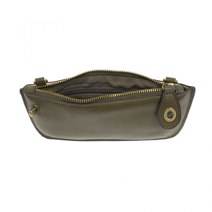 Crossbody Wristlet Clutch Dark Moss