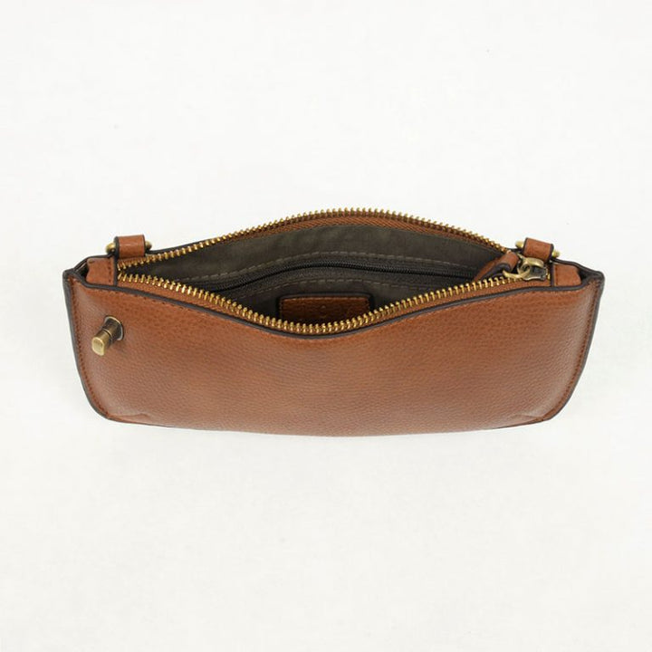 Crossbody Wristlet Clutch Cedar Brown