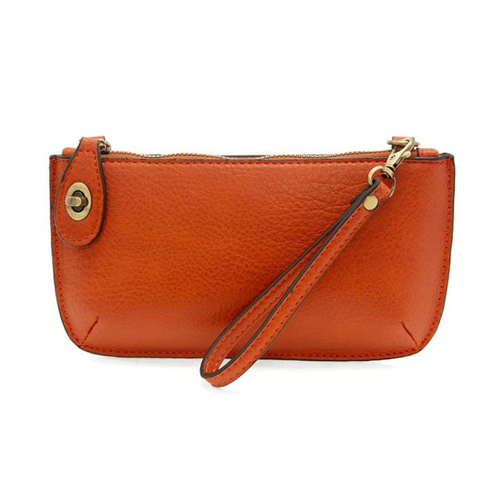 Crossbody Wristlet Clutch Burnt Orange