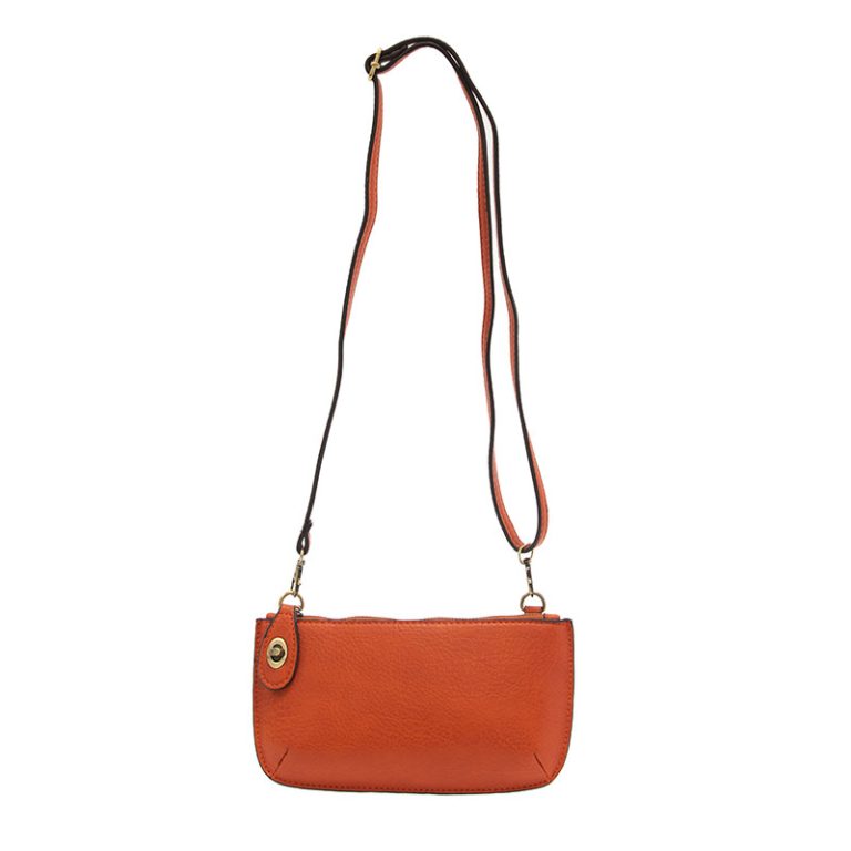 Crossbody Wristlet Clutch Burnt Orange