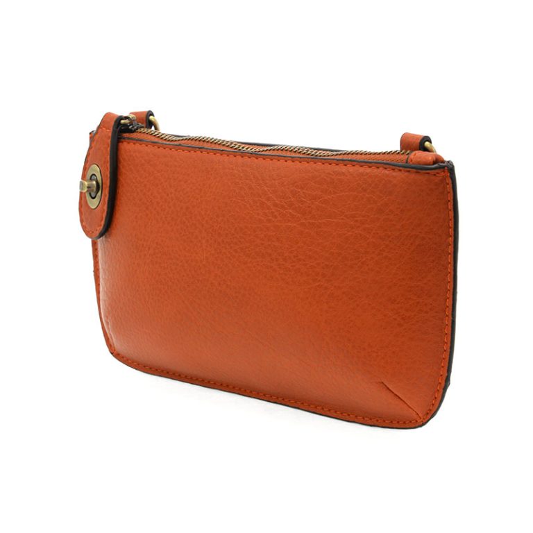 Crossbody Wristlet Clutch Burnt Orange