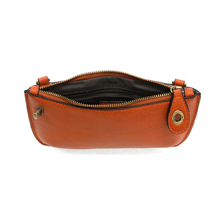 Crossbody Wristlet Clutch Burnt Orange