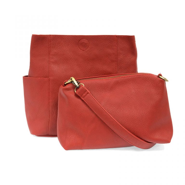 Kayleigh Crossbody Bucket Bag - Red - Merry Piglets