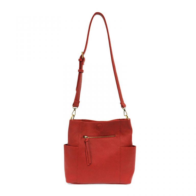 Kayleigh Crossbody Bucket Bag - Red - Merry Piglets