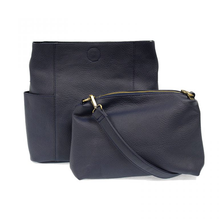 Kayleigh Crossbody Bucket Bag - Navy