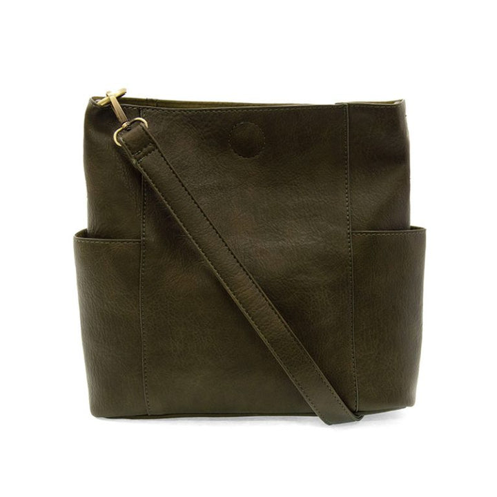 Kayleigh Crossbody Bucket Bag - Dark Moss