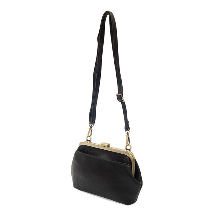 Black Vivie Kisslock Crossbody Bag
