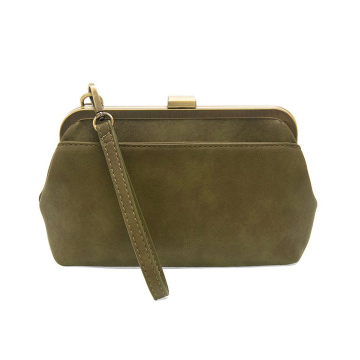 Olive Vivie Kisslock Crossbody Bag