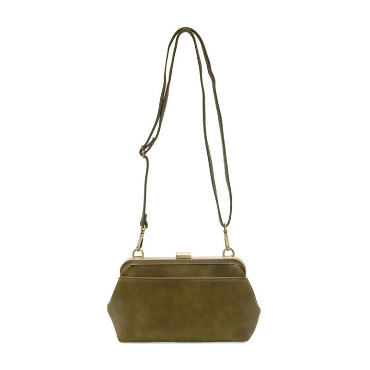 Olive Vivie Kisslock Crossbody Bag