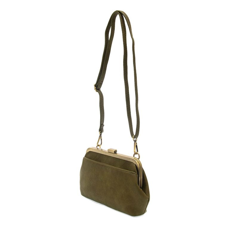 Olive Vivie Kisslock Crossbody Bag