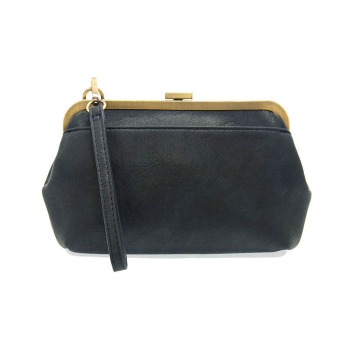 Navy Vivie Kisslock Crossbody Bag