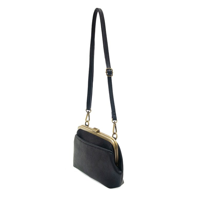 Navy Vivie Kisslock Crossbody Bag