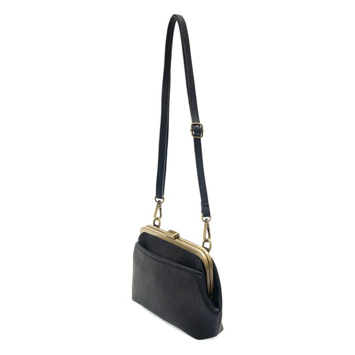 Navy Vivie Kisslock Crossbody Bag