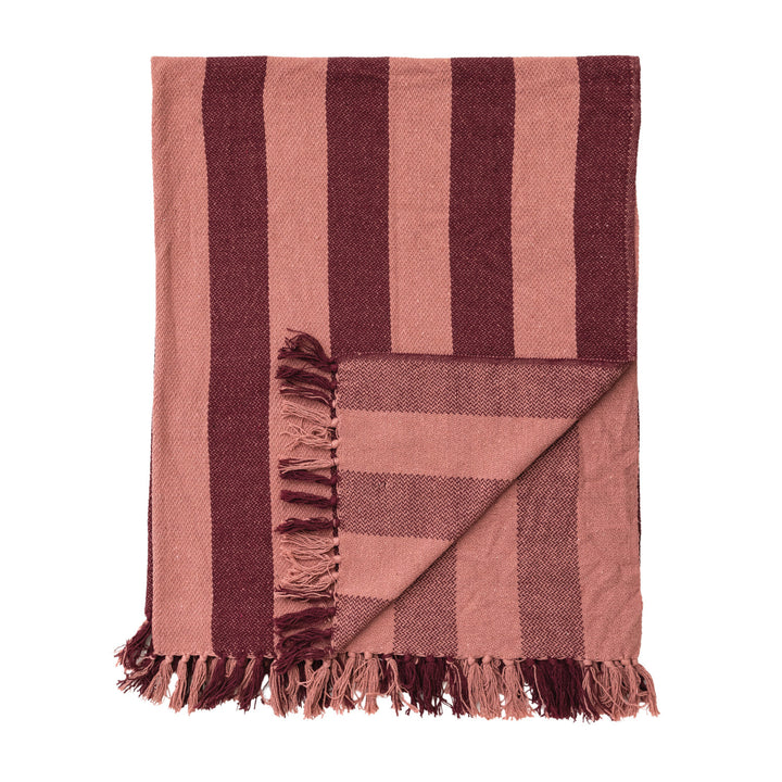 Berry & Pink Cotton Blend Throw
