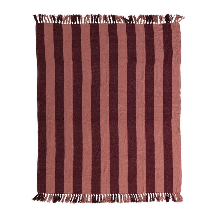Berry & Pink Cotton Blend Throw