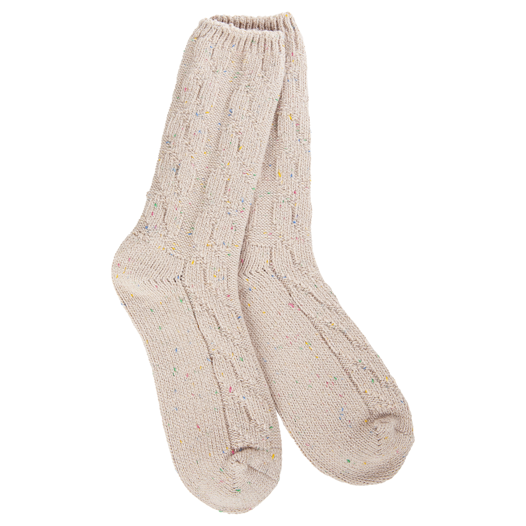 World's Softest Ragg Cable Crew - Oatmeal Confetti