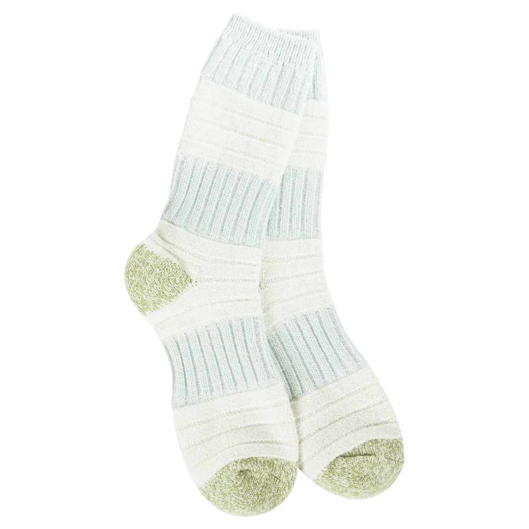 Weekend Patch Crew Socks Green/Blue