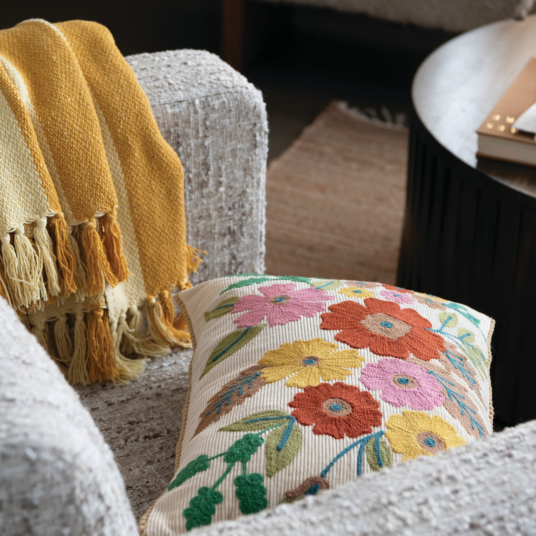 Gold & Yellow Cotton Blend Throw