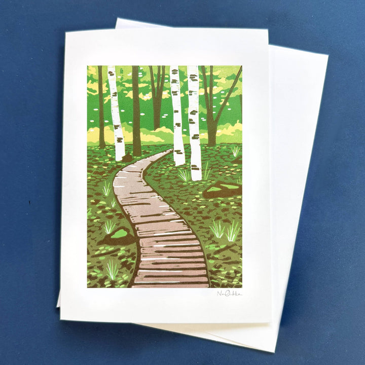 A Path Forward Greeting Card - Merry PigletsNan Onkka Prints