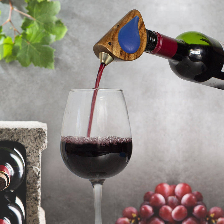 Blue Songbird Wine Bottle Pourer