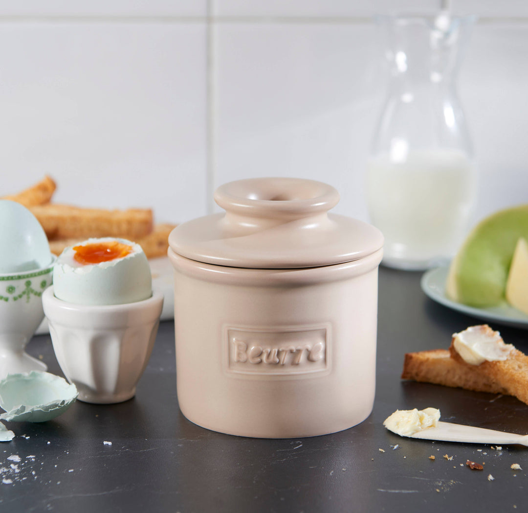 Cafe Matte Beige Butter Bell Crock