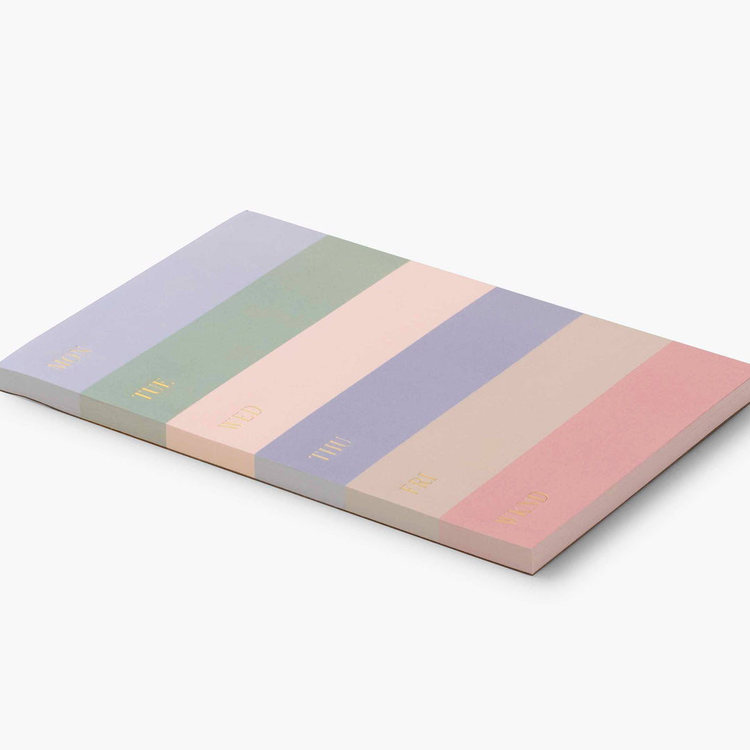 Muted Color Block Weekly Memo Notepad