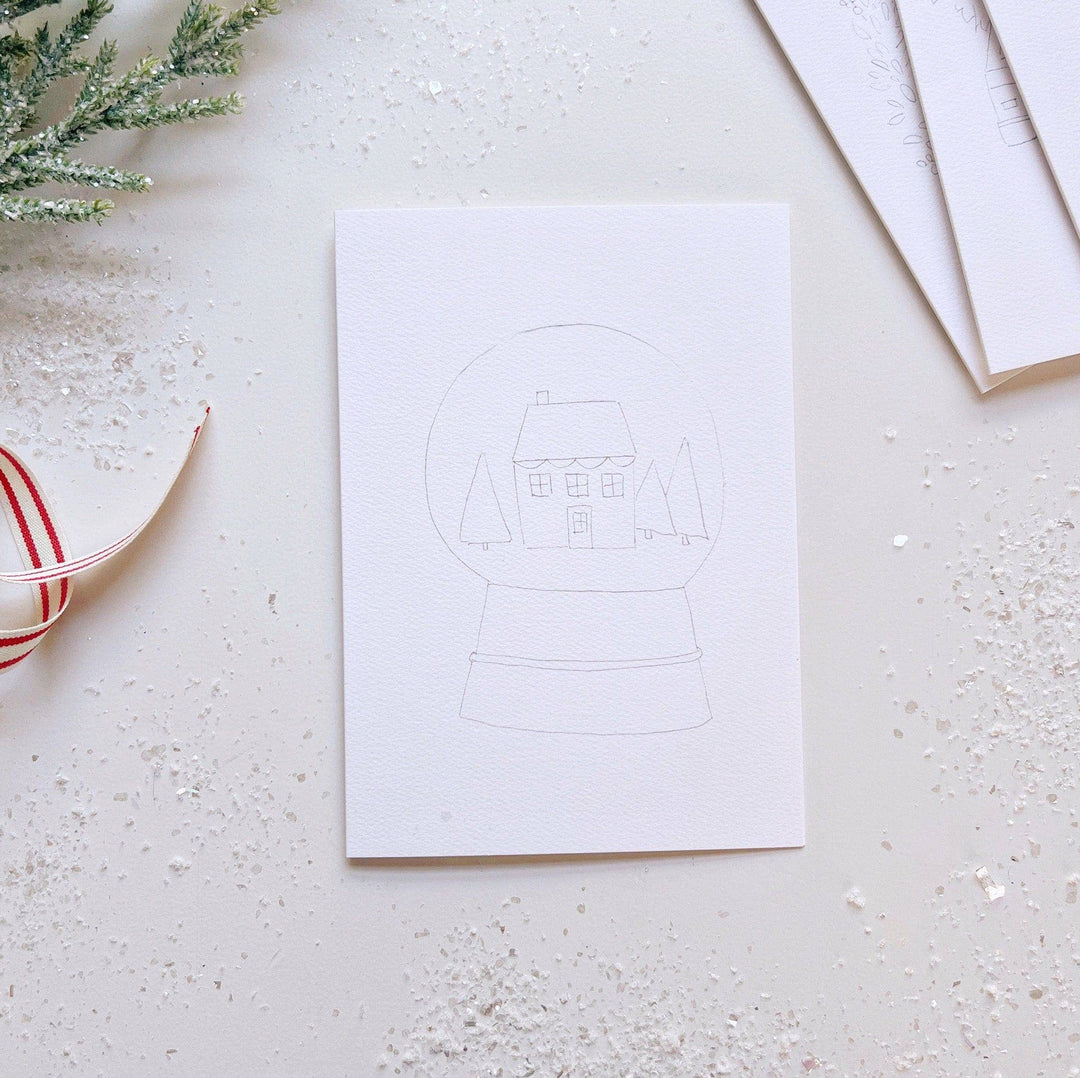 Christmas Cheer Paintable Notecards