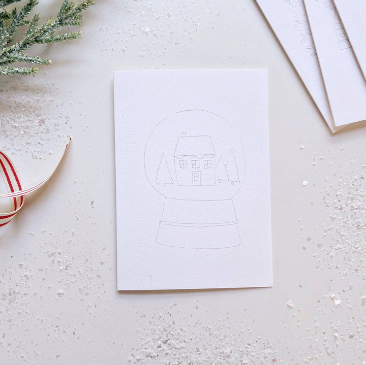 Christmas Cheer Paintable Notecards