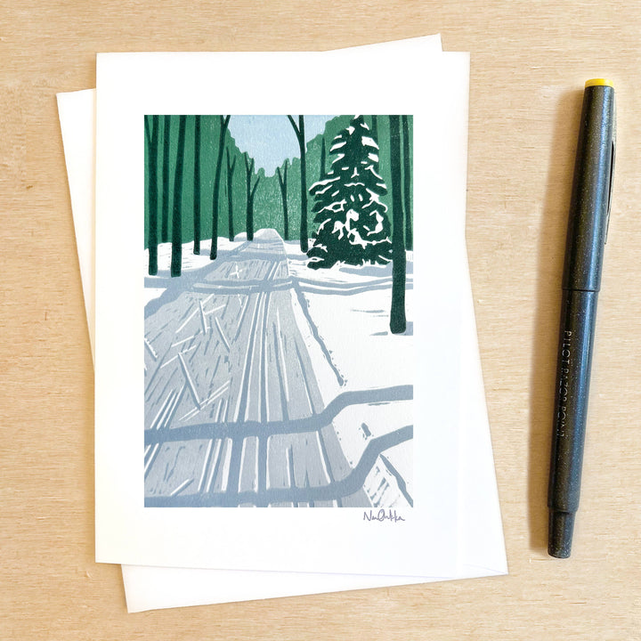 Afternoon Ski Greeting Card