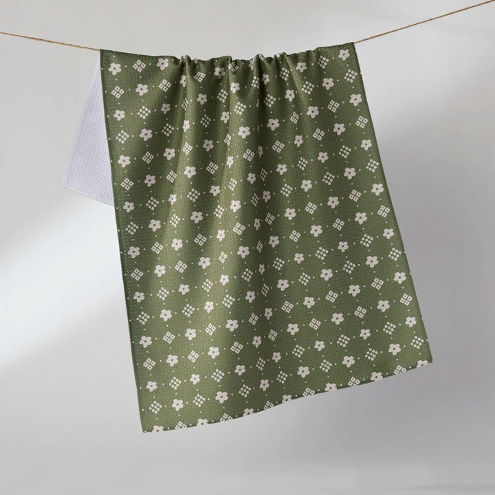 Green Gables Geometry Tea Towel
