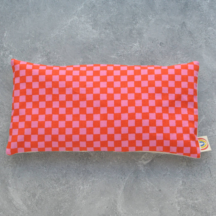 Weighted Lavender Eye Pillow: Pink Checkerboard