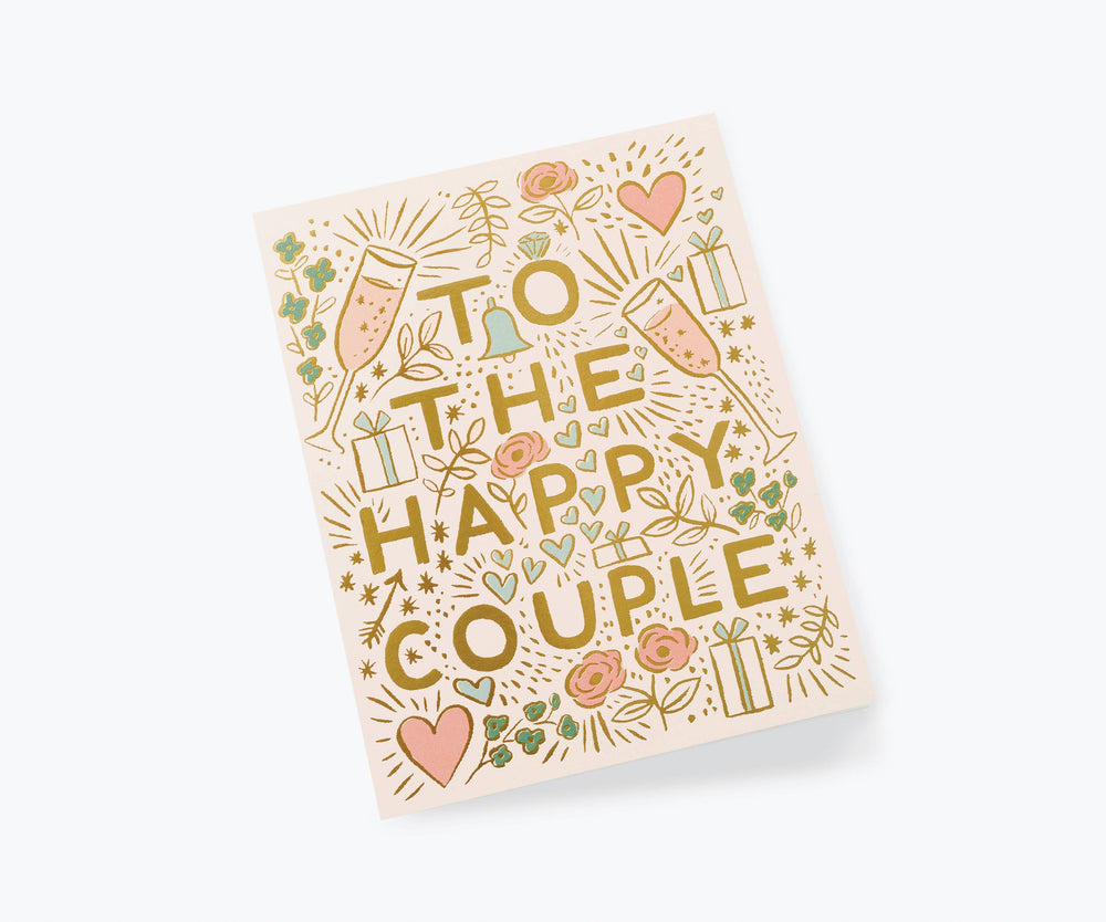 To the Happy Couple Greeting Card - Merry Piglets