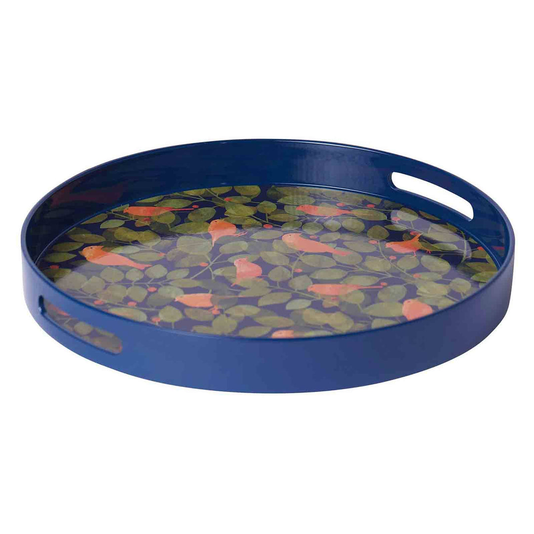 FINCHES 15 Inch Round Tray - Merry Piglets