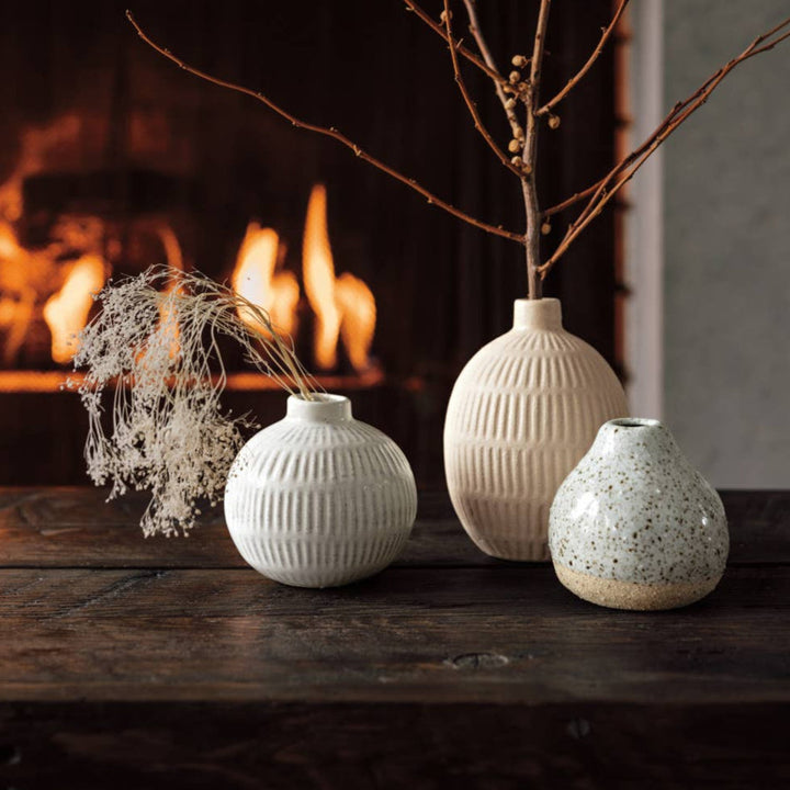 Pearl Ceramic Bud Vase