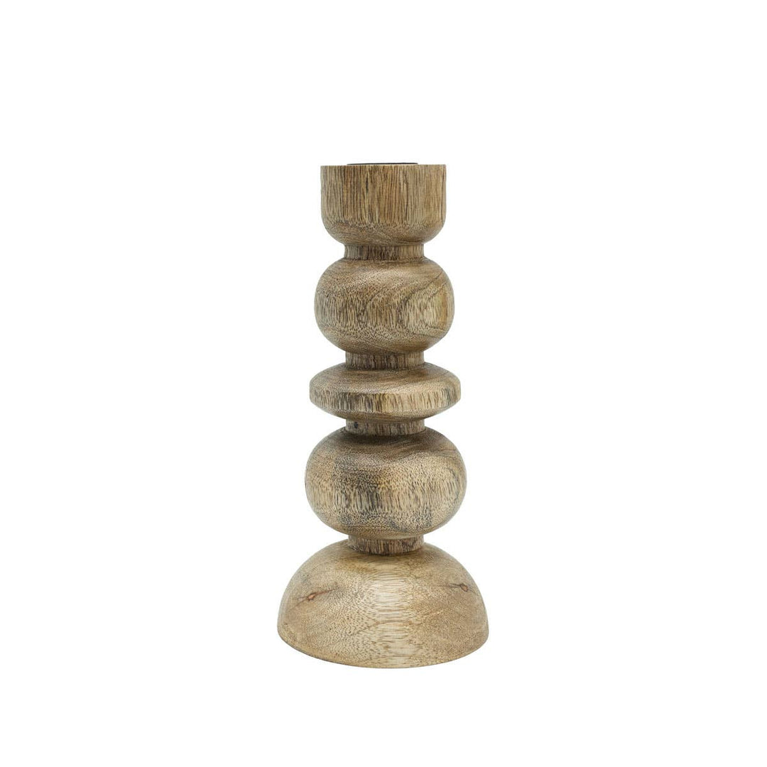 Elise Wood Taper Candle Holder