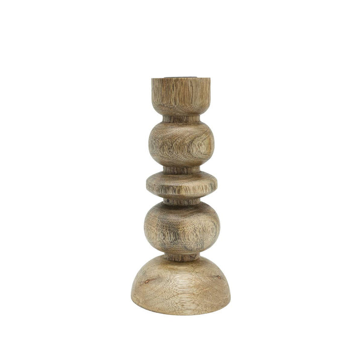 Elise Wood Taper Candle Holder