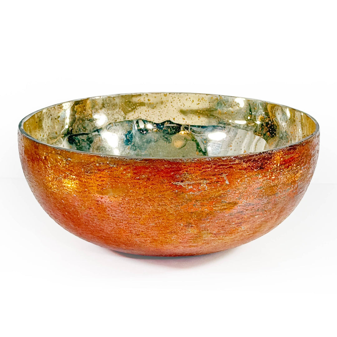 Amber Mercury Glass Bowl