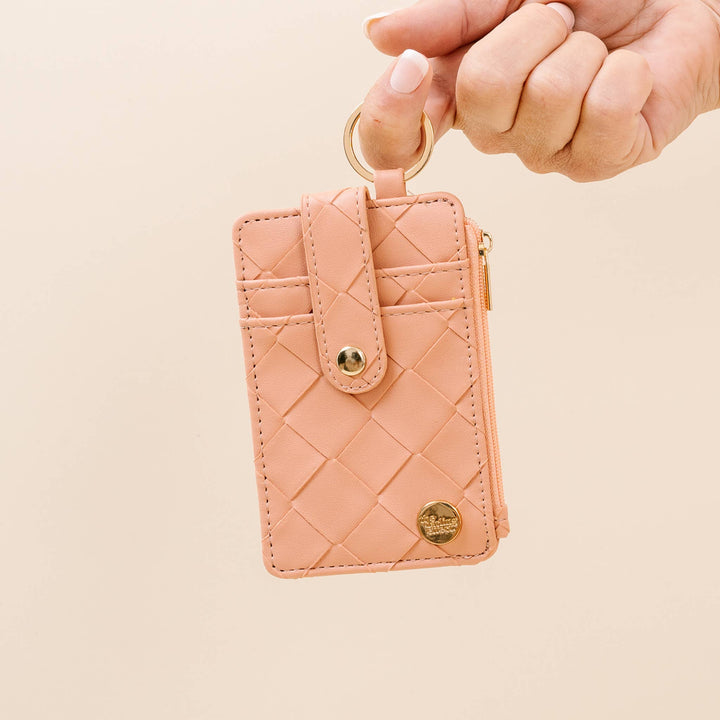 Woven Rose Keychain Wallet