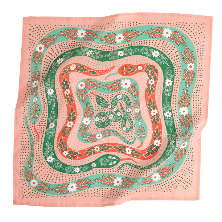 Pink Snakes Bandana