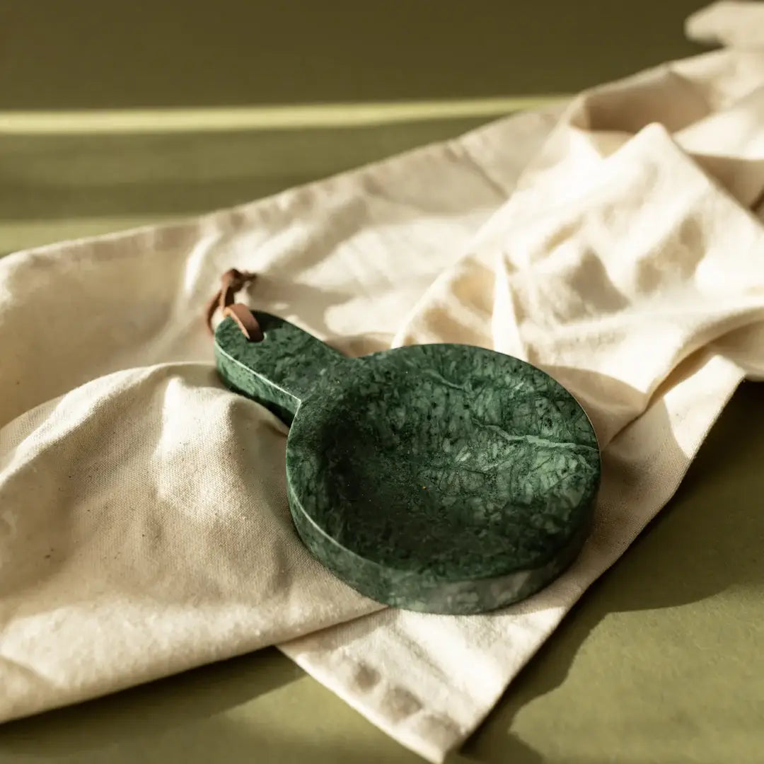 Cillian Dark Green Marble Spoon Rest - Thumbnail 2