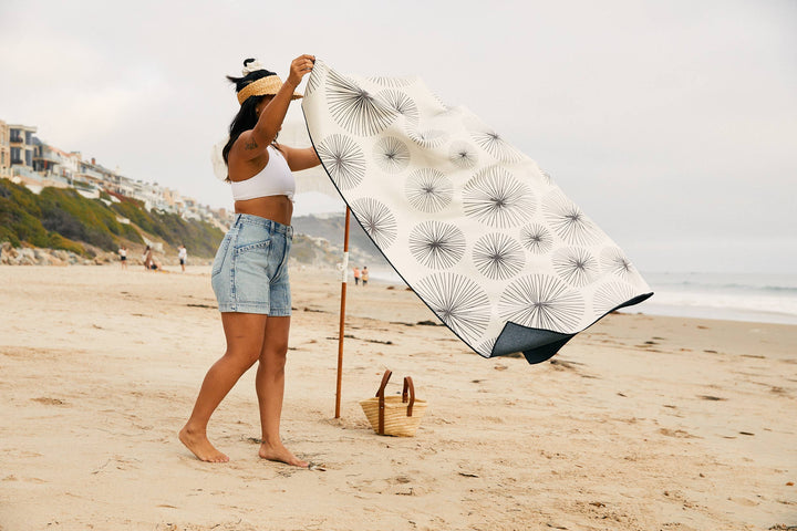 Geometry - Classic Checker Beach Blanket - Merry Piglets