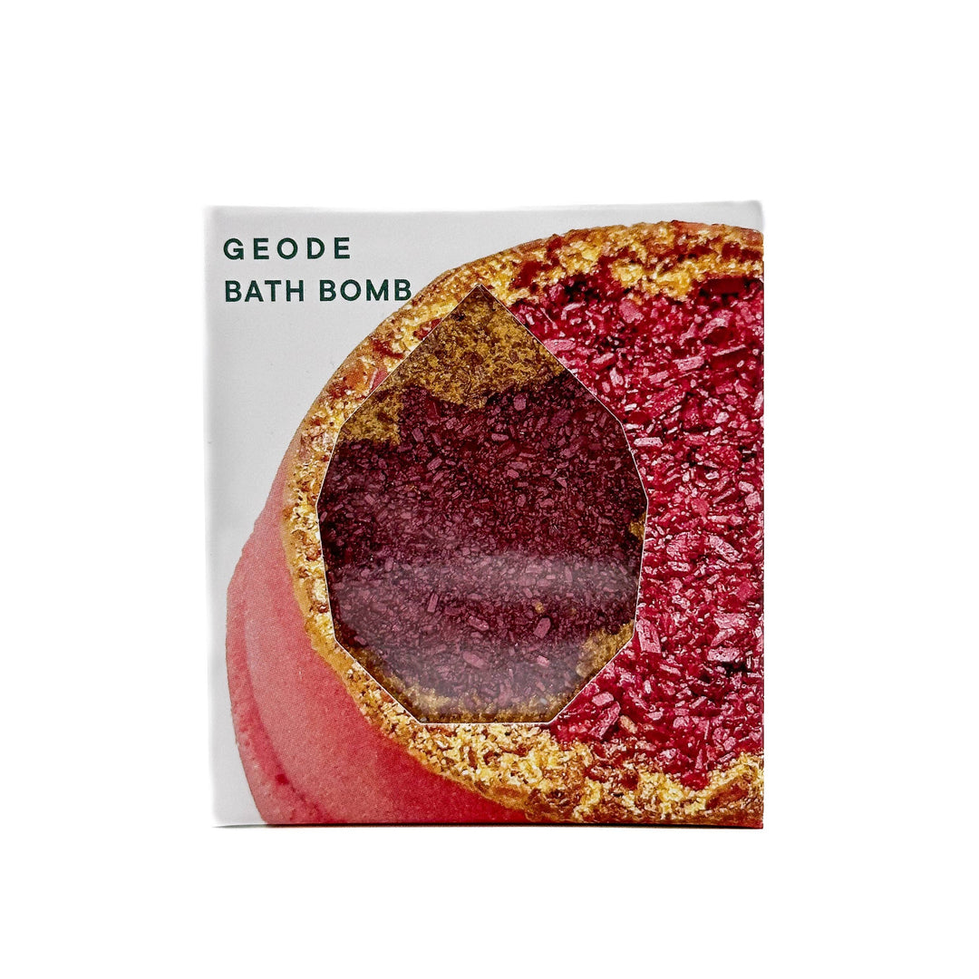 Crystal Geode Bath Bomb - Ruby, Red + Gold