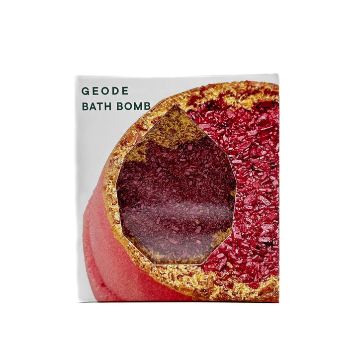 Crystal Geode Bath Bomb - Ruby, Red + Gold